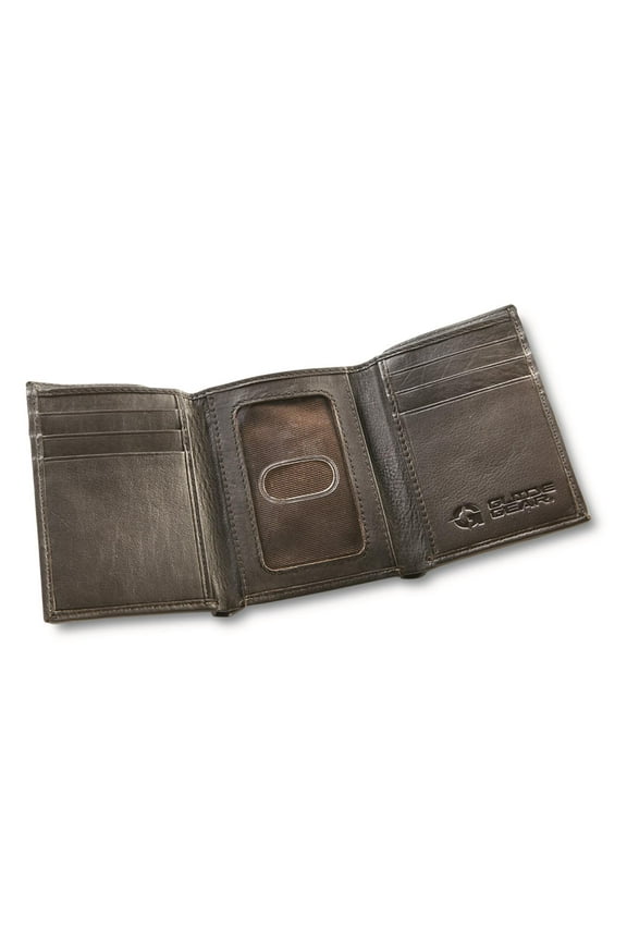 Leather RFID Wallet, Tri-fold Brown