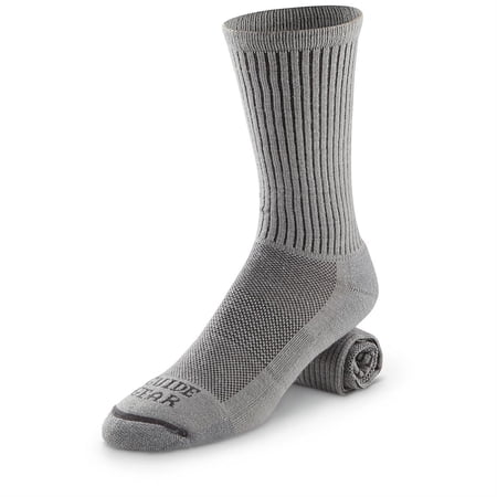 Guide Gear Lifetime Lightweight Socks with NanoGLIDE Gray LARGE