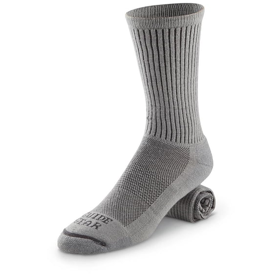 Guide Gear Lifetime Lightweight Socks with NanoGLIDE Gray LARGE