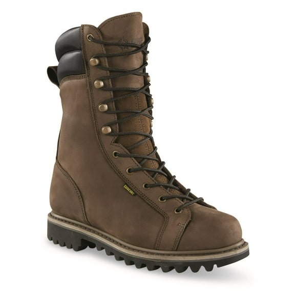 Guide Gear Men's 2.0 Lace to Toe 10" Waterproof Insulated Hunting Boots, 1,000 Gram Brown 8.5D (Medium)