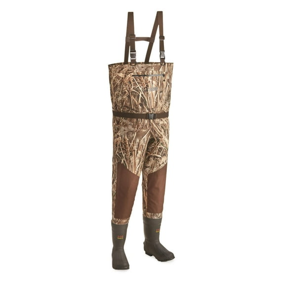 Guide Gear Men’s Breathable Bootfoot Chest Waders, 800 Gram Realtree Max-7 15D (Medium)