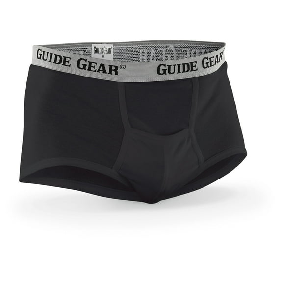 Guide Gear Men's Briefs, 6 Pack Black MEDIUM