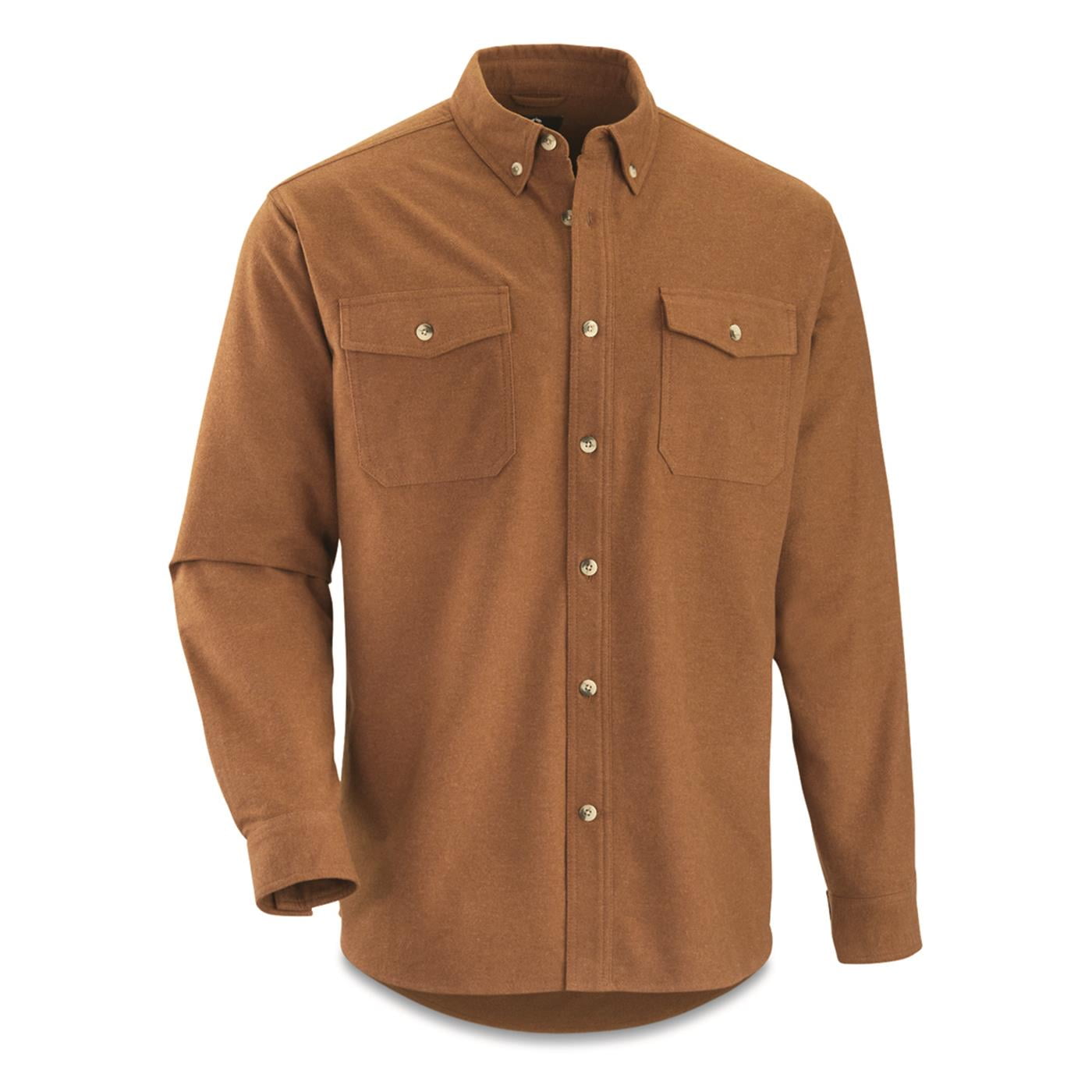 Guide Gear Men's Big Tall Button Up Long Sleeve Chamois Cotton Shirt ...