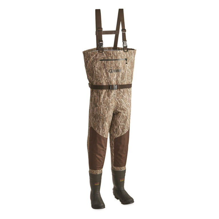 Guide Gear Men's Camo Bootfoot Chest Waders with Boots for Fishing and  Hunting, 800 Gram 
