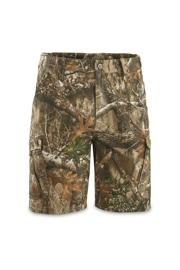 Men's Camo Cargo Work Shorts Realtree Edge 32