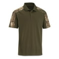 thumbnail image 1 of Guide Gear Men's Camo Detail Polo Shirt Olive/Realtree APX XL, 1 of 4