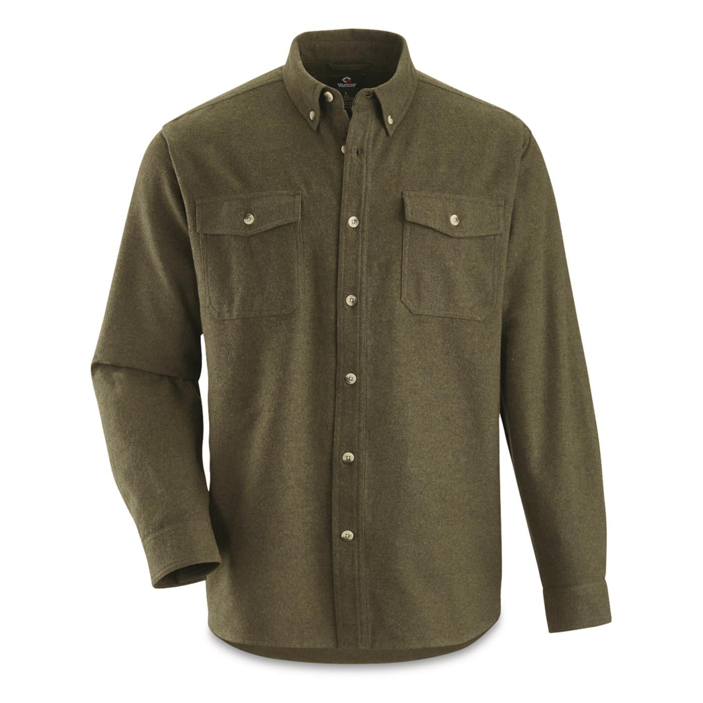 Guide Gear Men's Cotton Chamois Shirt Army 2XL Tall - Walmart.com