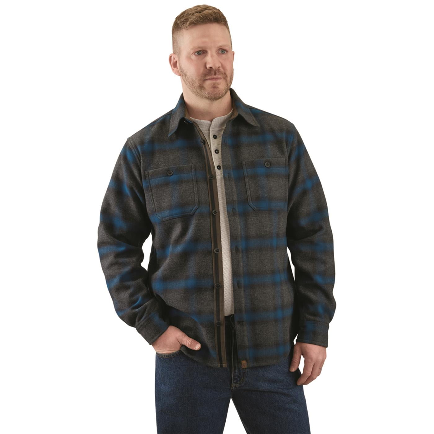 Guide Gear Men's Deacons Bonded Fleece-lined Shirt Jacket for Men ...