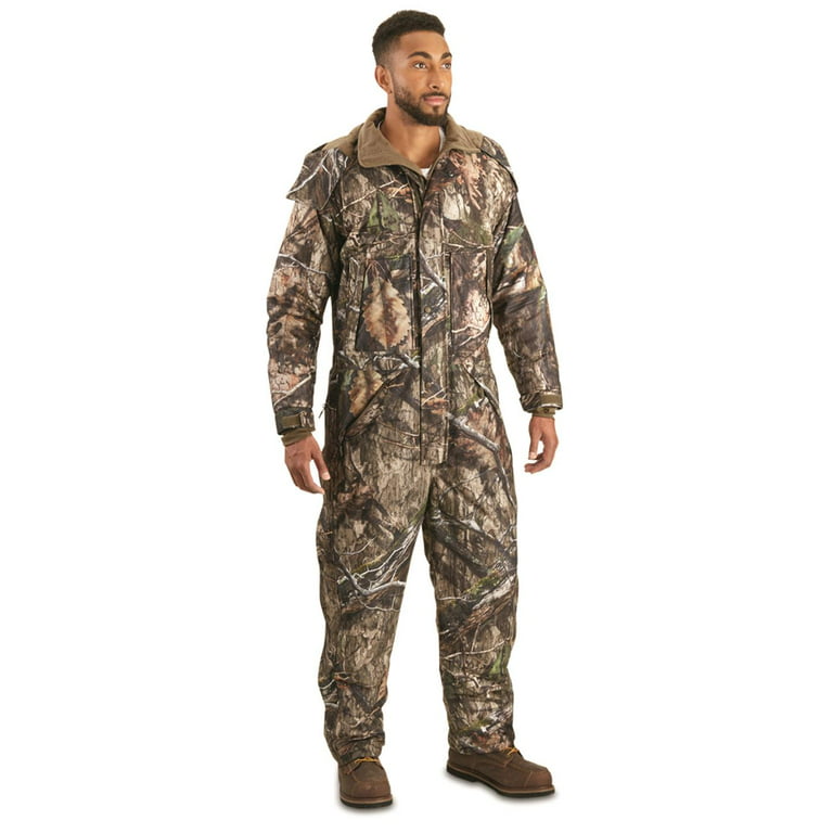 Guide Gear Men's Dry Waterproof Hunting Coveralls with Hood, Insulated Camo  Hunt Overalls 