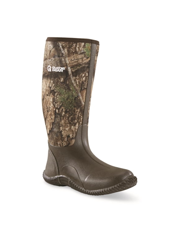 Men's High Camo Bogger Rubber Boots Realtree APX 14D (Medium)
