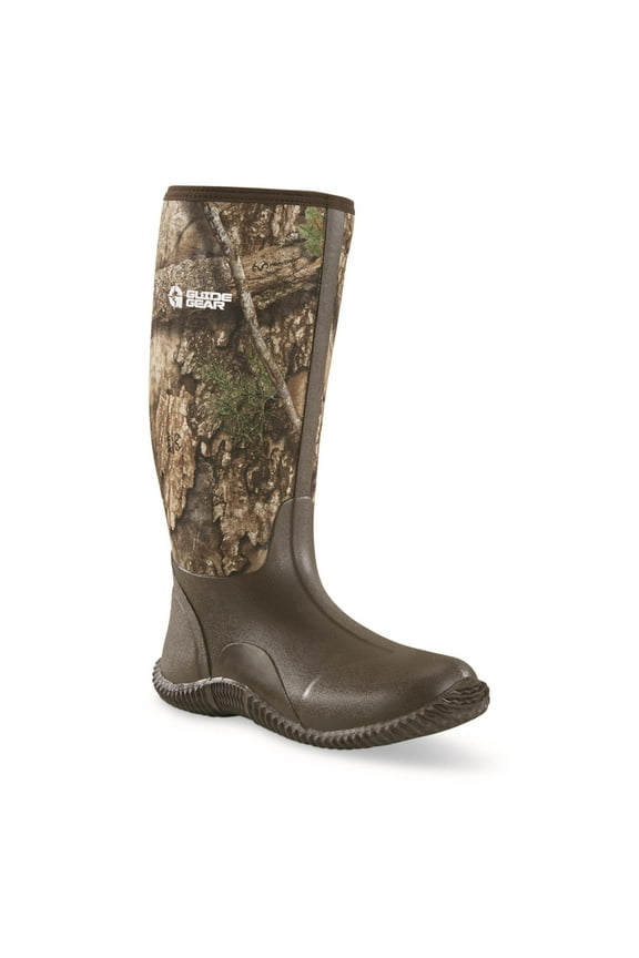 Men's High Camo Bogger Rubber Boots Realtree APX 14D (Medium)