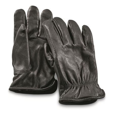 Guide Gear Men's Insulated Leather Gloves Black LARGE