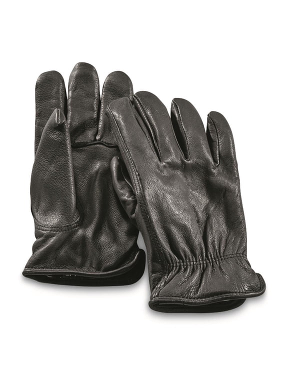 Men's Insulated Leather Gloves Black SMALL