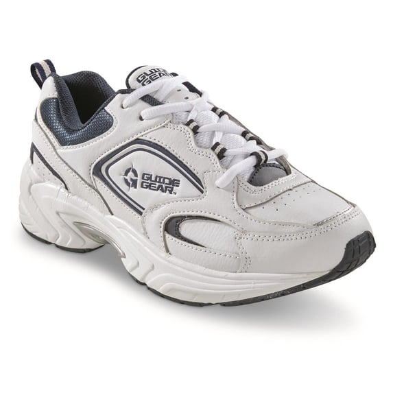 Guide Gear Men's Lace-Up Walking Shoes White/Navy 10 4E (2xExtraWide)