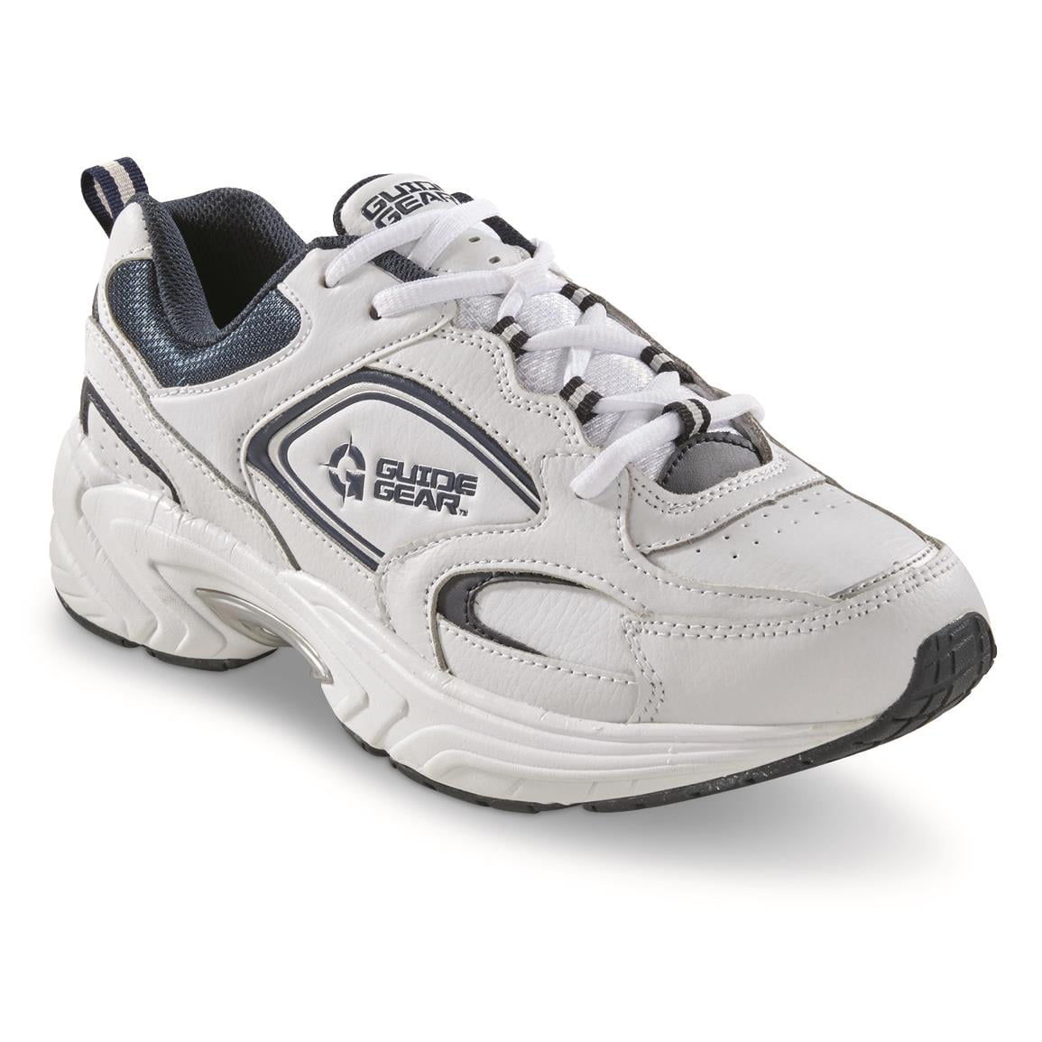 Guide Gear Men's LaceUp Walking Shoes White/Navy 14 4E (2xExtraWide