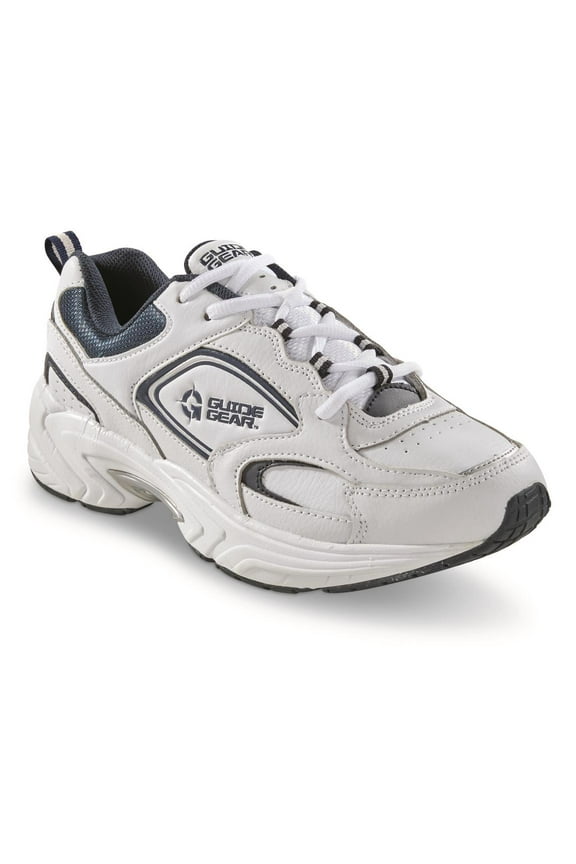 Men's Lace-Up Walking Shoes White/Navy 14 4E (2xExtraWide)