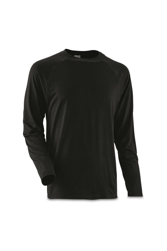 Men's Lightweight Base Layer Crew Top Black 3XL