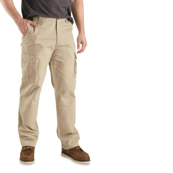Guide Gear Men's Outdoor 2.0 Cotton Cargo Pants Khaki W40 L34