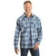 thumbnail image 1 of Guide Gear Men's Performance Flannel Shirt North Atlantic Plaid LARGE, 1 of 4
