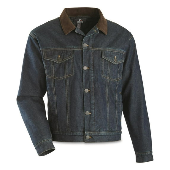Guide Gear Men's Quilt Lined Denim Jacket Vintage Stonewash MEDIUM