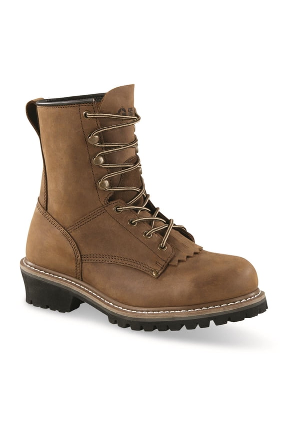 Men's Sawtooth 2.0 Steel Toe Logger Boots Brown 9 2E    (Wide)