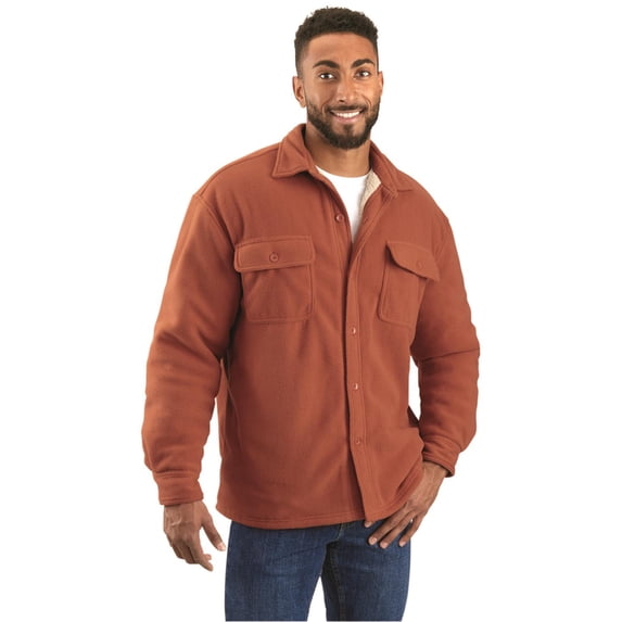 Guide Gear Men's Sherpa-lined CPO Shirt Jacket 2.0 Copper 3XL Tall