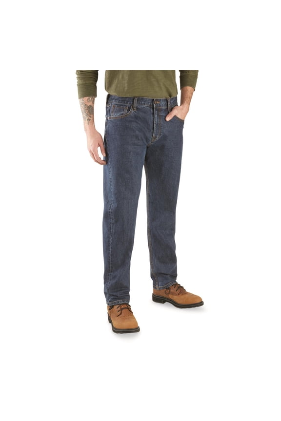 Men's Straight Leg Stretch Jeans Dark Wash W32 L32