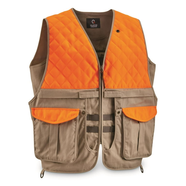 Guide Gear Men's Blaze Orange Upland Bird Hunting Vest with Back