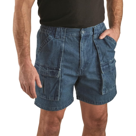 Guide Gear Wakota Shorts, 6" Inseam Washed Indigo Blue 46