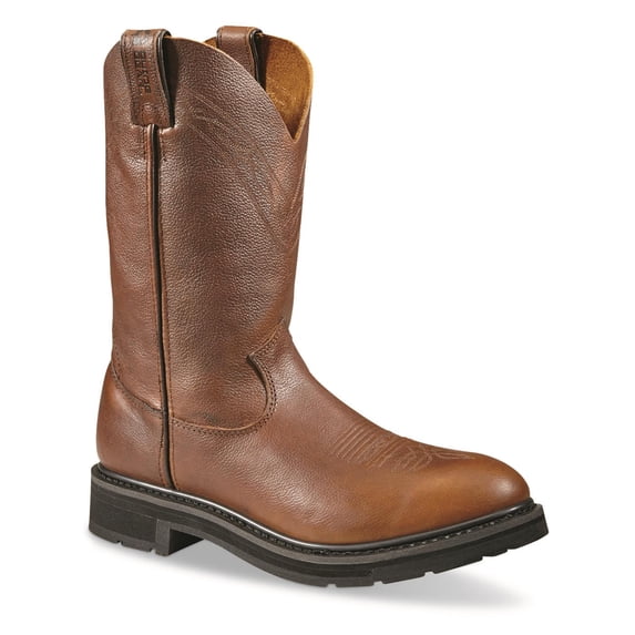 Guide Gear Men's Waterproof Round Toe Western Work Boots Brown 9.5D (Medium)