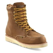 Guide Gear Mens Wedge 8 Waterproof Moc Toe Work Boots Brown 8D Medium
