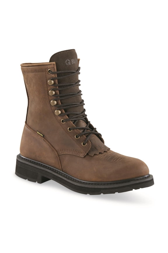 Men's Western Work 2.0 Lace-up Waterproof Work Boots Distressed Brown 10 2E (Wide)