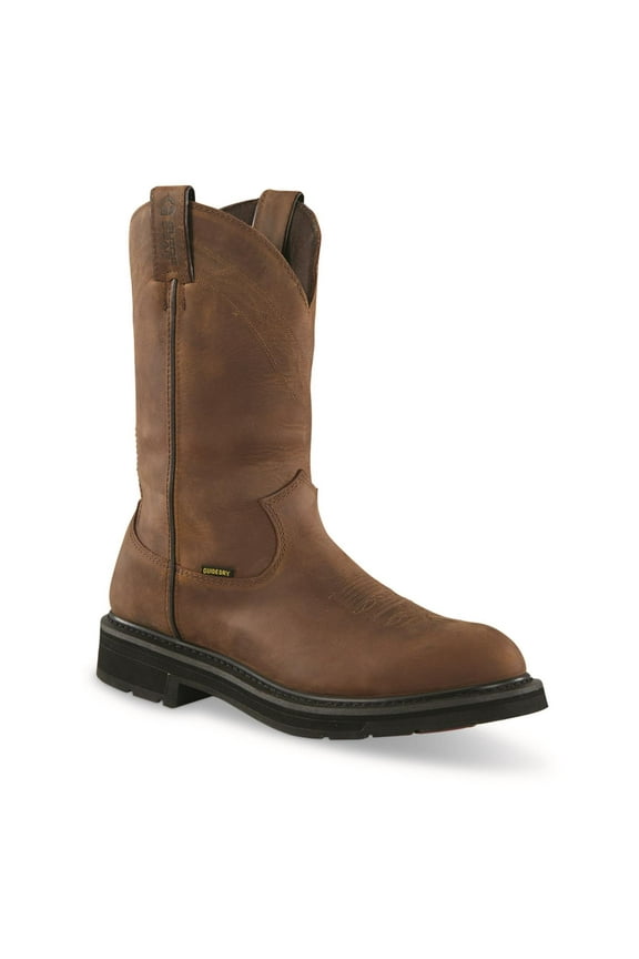 Men's Western Work 2.0 Pull-On Waterproof Work Boots Distressed Brown 10 2E (Wide)