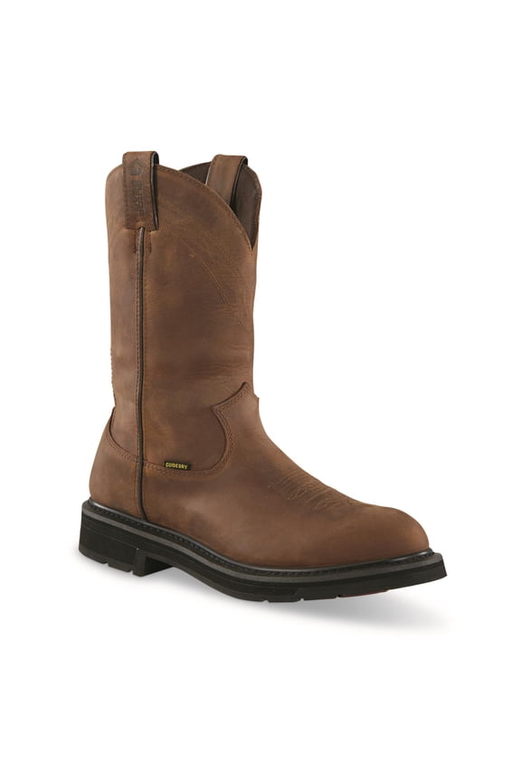 Men's Western Work 2.0 Pull-On Waterproof Work Boots Distressed Brown 13 2E (Wide)
