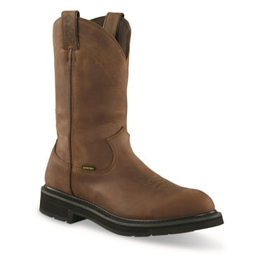 Guide Gear Men's Western Work 2.0 Pull-On Waterproof Work Boots Distressed Brown 8D      (Medium)