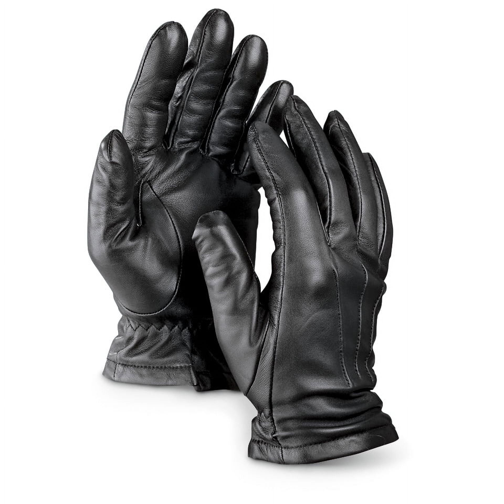 Guide Gear Mens Black Leather Gloves, Cashmere Lined Lamb Leather