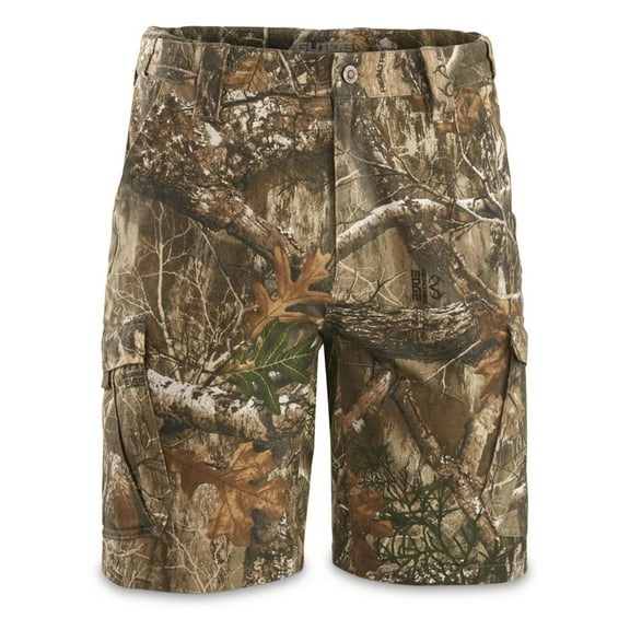 Guide Gear Men's Camo Cargo Work Shorts Realtree Edge 48