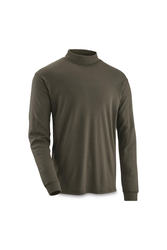 Mock Turtleneck Long-Sleeve Tee Dark Green MEDIUM