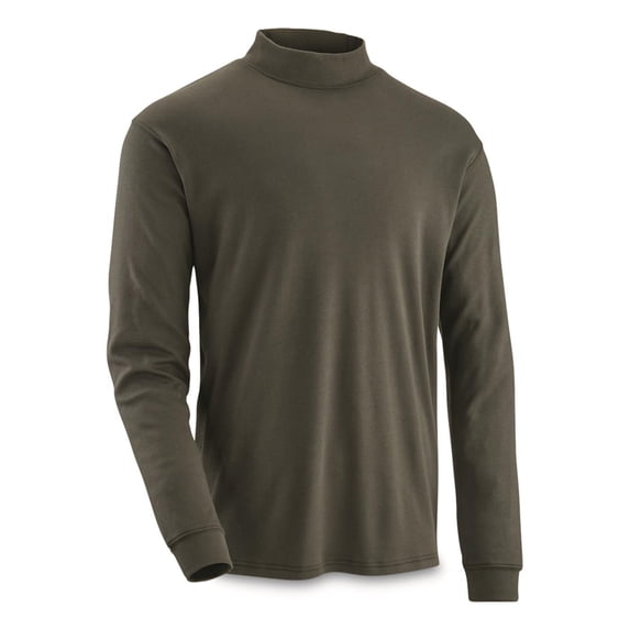 Guide Gear Mock Turtleneck Long-Sleeve Tee Dark Green XL Tall