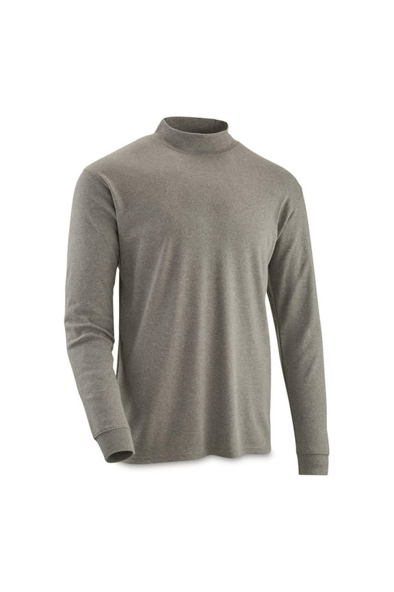 Mock Turtleneck Long-Sleeve Tee Heather Gray 2XL Tall