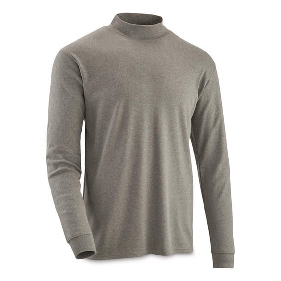 Guide Gear Mock Turtleneck Long-Sleeve Tee Heather Gray 2XL