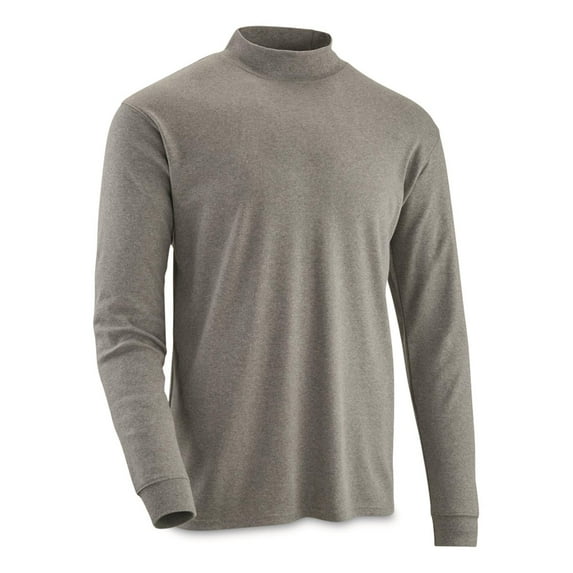 Guide Gear Mock Turtleneck Long-Sleeve Tee Heather Gray MEDIUM