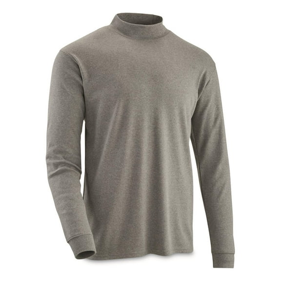 Guide Gear Mock Turtleneck Long-Sleeve Tee Heather Gray XL