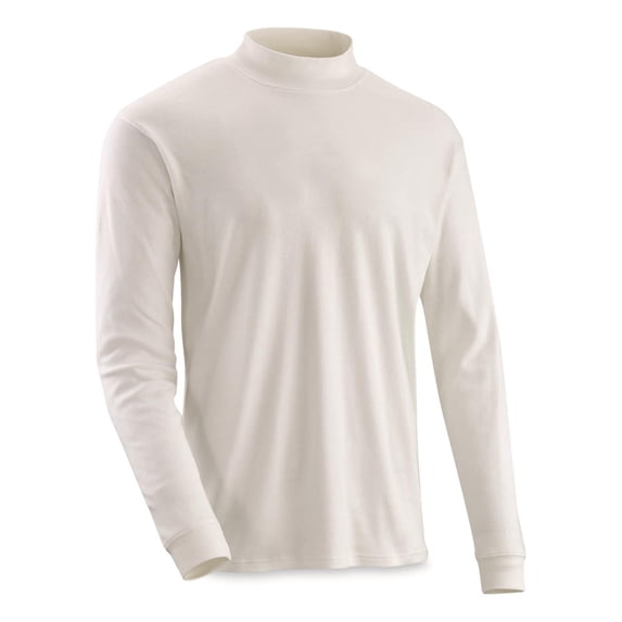 Guide Gear Mock Turtleneck Long-Sleeve Tee White 2XL