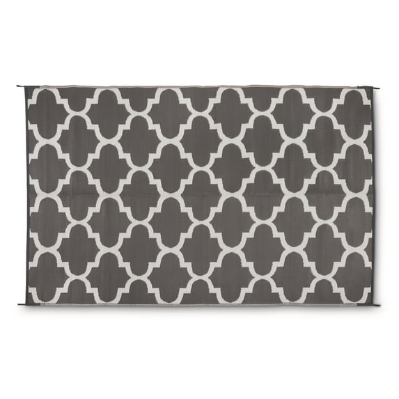 Guide Gear Moroccan Outdoor Rug Gunmetal/White 9X6