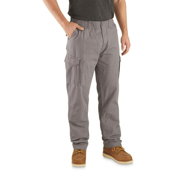 Guide Gear Men's Outdoor 2.0 Flannel-Lined Cotton Cargo Pants Gunmetal W42 L32
