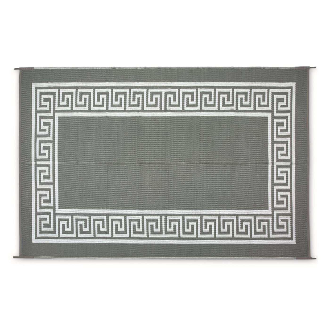 9x6 Rugs Guide Gear Outdoor Rug, Greek Key Border Gray/White 9X6 - Walmart.com
