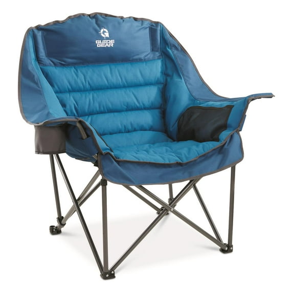 Guide Gear Oversized XL Comfort Padded Camping Chair, 400-lb. Capacity. Blue