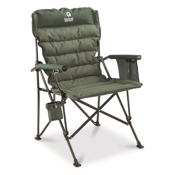 Guide Gear Oversized XL Comfort Padded Mammoth Camping Chair, 500-lb. Capacity Green
