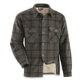 thumbnail image 1 of Guide Gear Plaid Sherpa Lined Fleece CPO Shirt Jacket Carbon Plaid XL Tall, 1 of 3